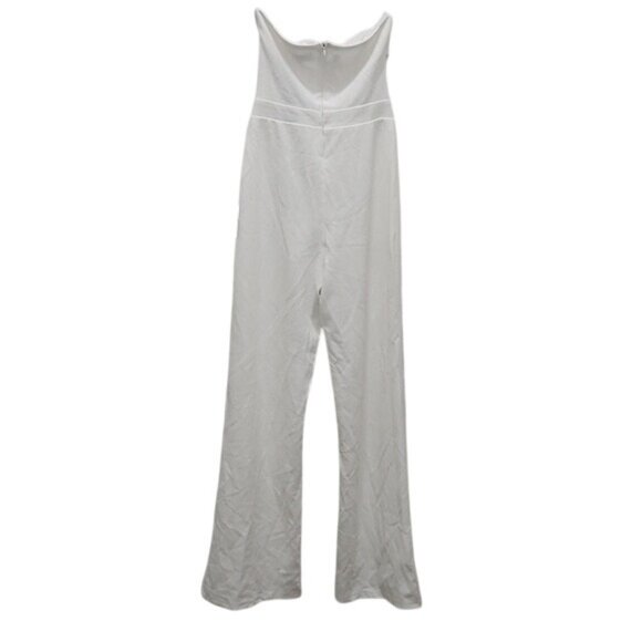 Lulus Surely Stunning Strapless Bustier Jumpsuit Size Small New White Bridal - Picture 6 of 11